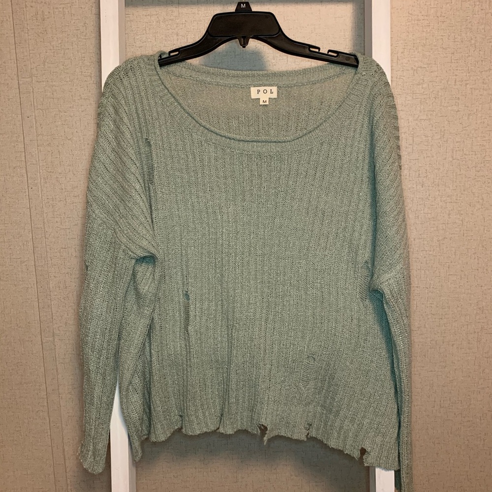 Distressed POL Pullover